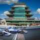 Takuma Sato and Graham Rahal cross the Yard of Bricks during the 2020 Indy 500